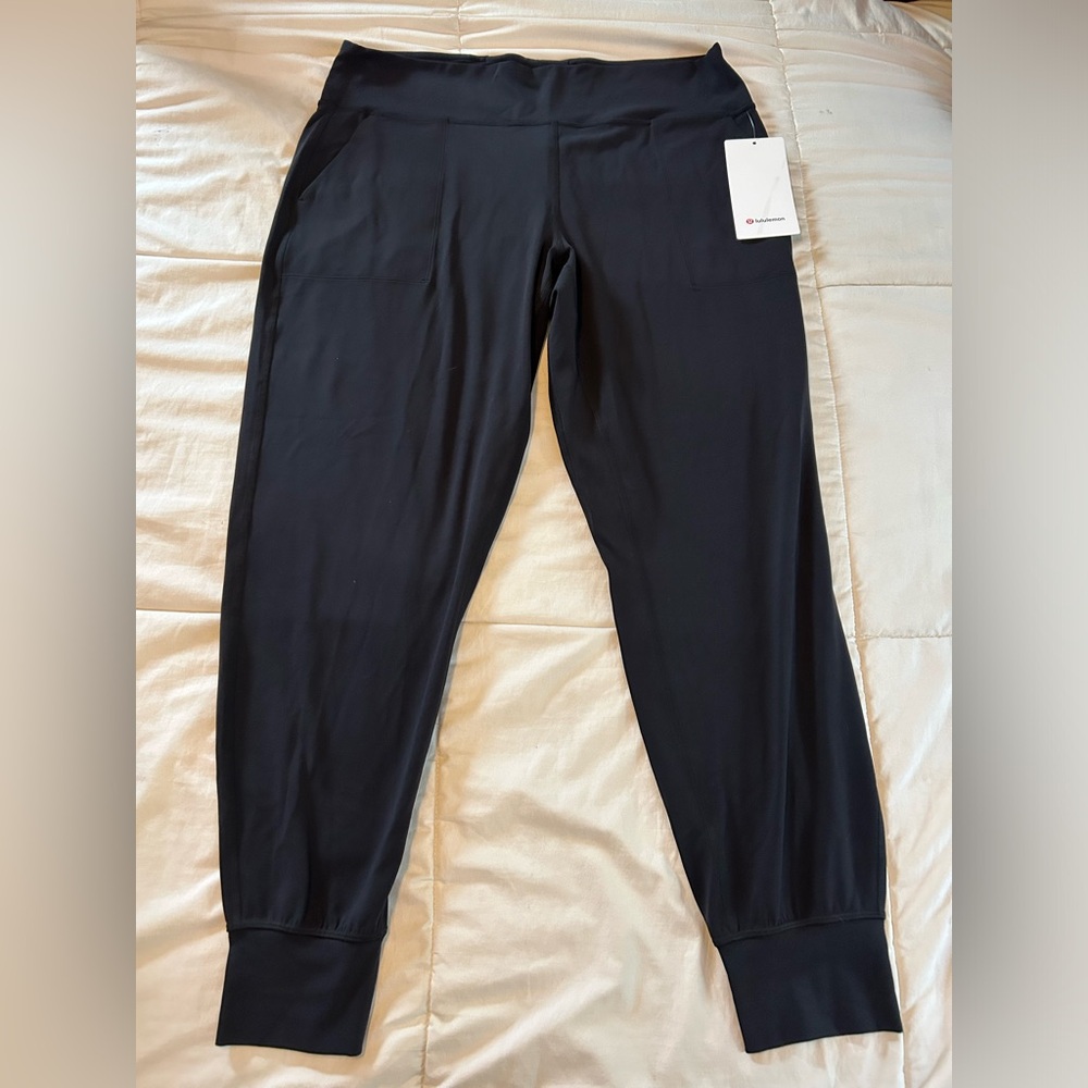 Lululemon Athletica Black Track Pants with Tapered Fit